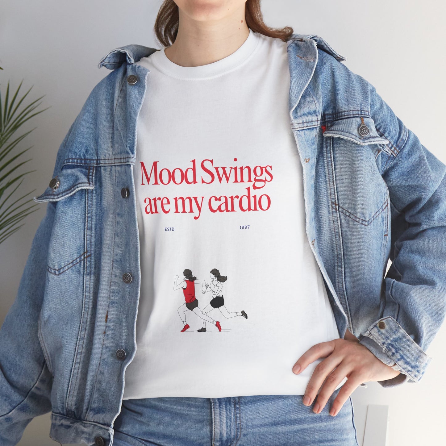 Relatable and Quirky Mental Health TShirt - Mood Swings are My Cardio